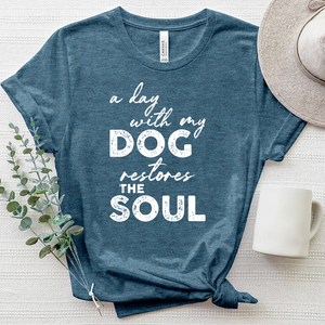 A Day with My Dog Heathered Tee