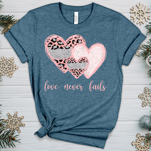 Love Never Fails V7 Heathered Tee