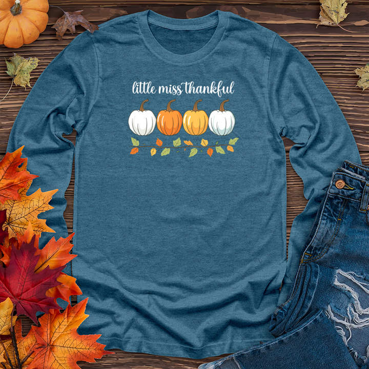 Etsy Style Orange Pastel Pumpkin Trio Long Sleeve Tee