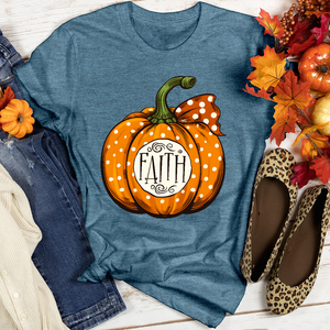 Faith Autumn Pumpkin Heathered Tee