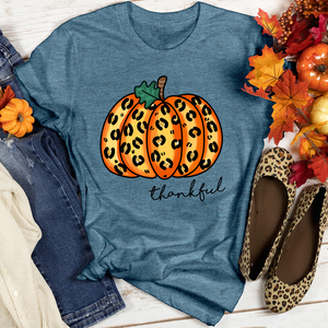 Thankful Orange Pumpkin Heathered Tee