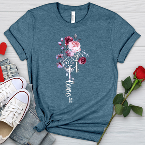 Love Is The Key Heathered Tee