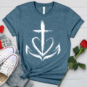 Faith Is The Anchor Heathered Tee