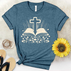 Beautiful Wisdom Cross Heathered Tee