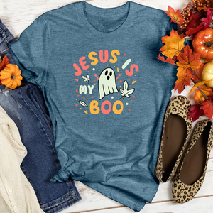 Jesus is boo Heathered Tee