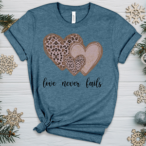 Love Never Fails V5 Heathered Tee