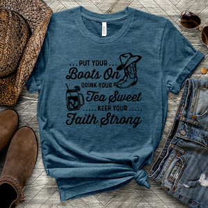 Boots Tea & Faith Heathered Tee