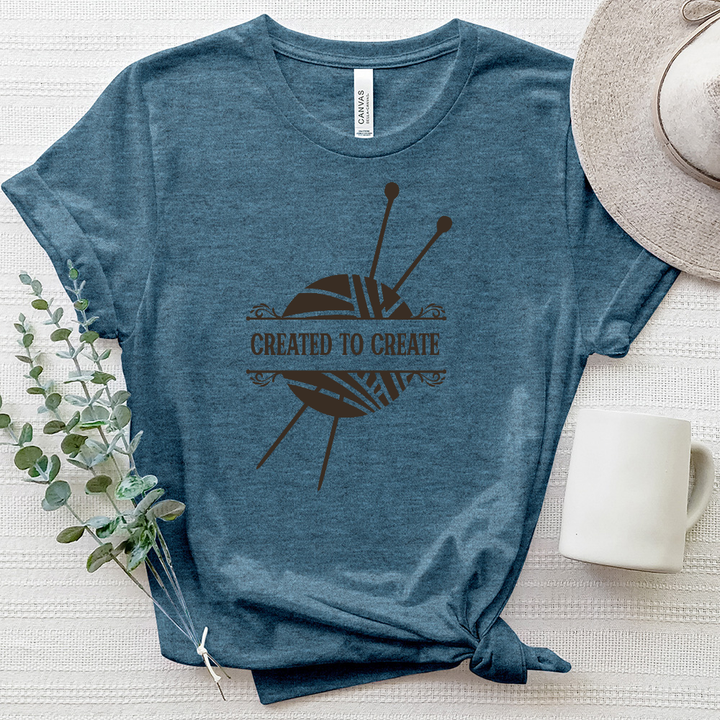 Created to Create Knitting Heathered Tee