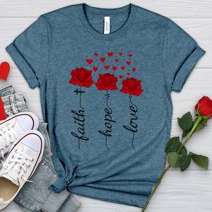 Loved Floating Hearts Heathered Tee