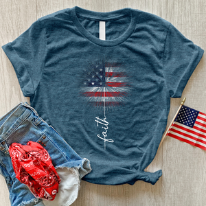 Faith Firework Art Heathered Tee