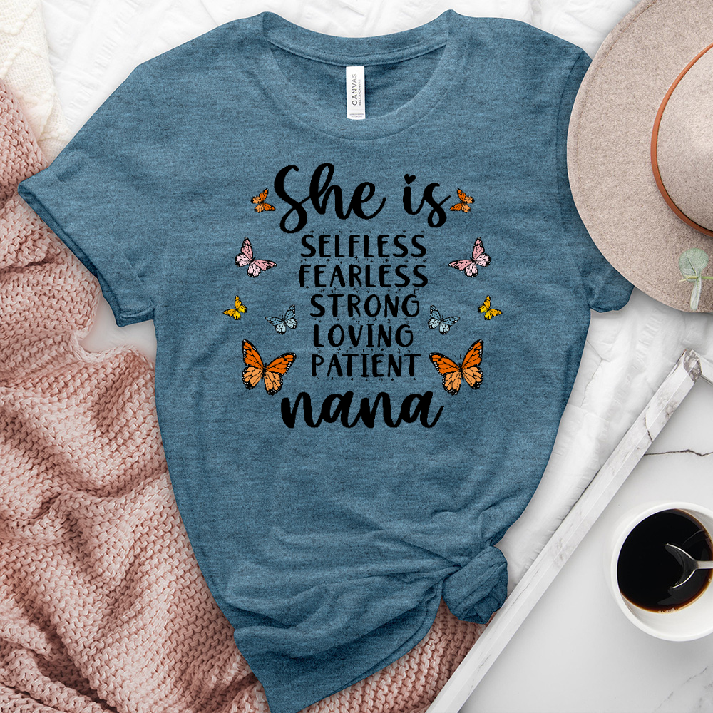 She Is Nana Heathered Tee