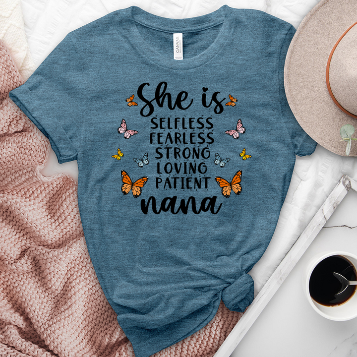 She Is Nana Heathered Tee
