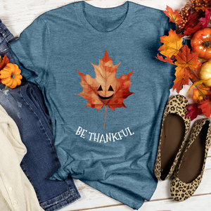 Be Thankful Leaf Heathered Tee