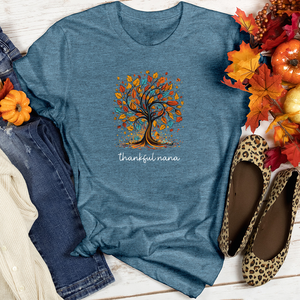 Vintage Paisley Fall Tree Heathered Tee