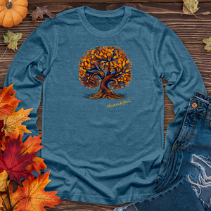 Thankful Batik Autumn Tree Long Sleeve Tee