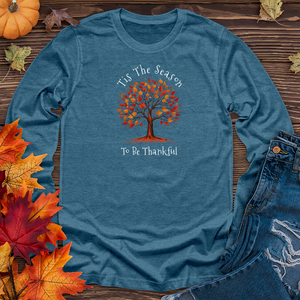 Vintage Landscape Fall Themes Tree Long Sleeve Tee