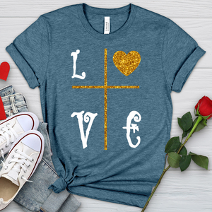 Love Cross Heathered Tee