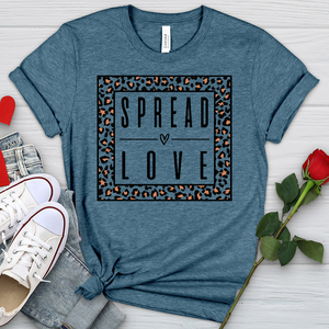 Spread Love Leopard Outline Heathered Tee