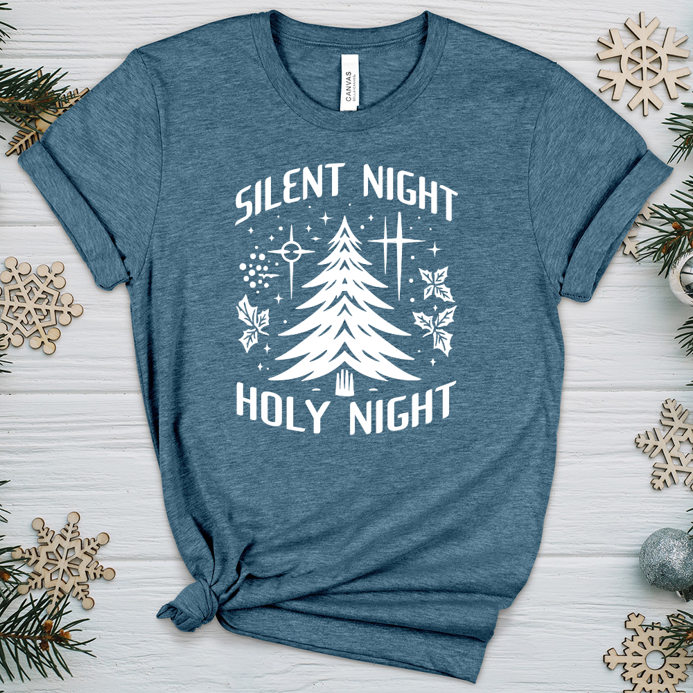 Silent Night Holy Night Heathered Tee