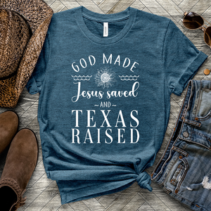 Jesus Saved Heathered Tee