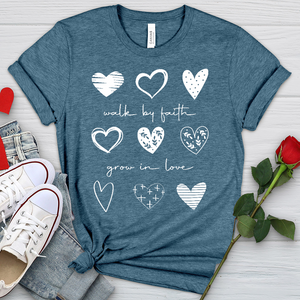 Walk By Faith Grow In Love Heathered Tee