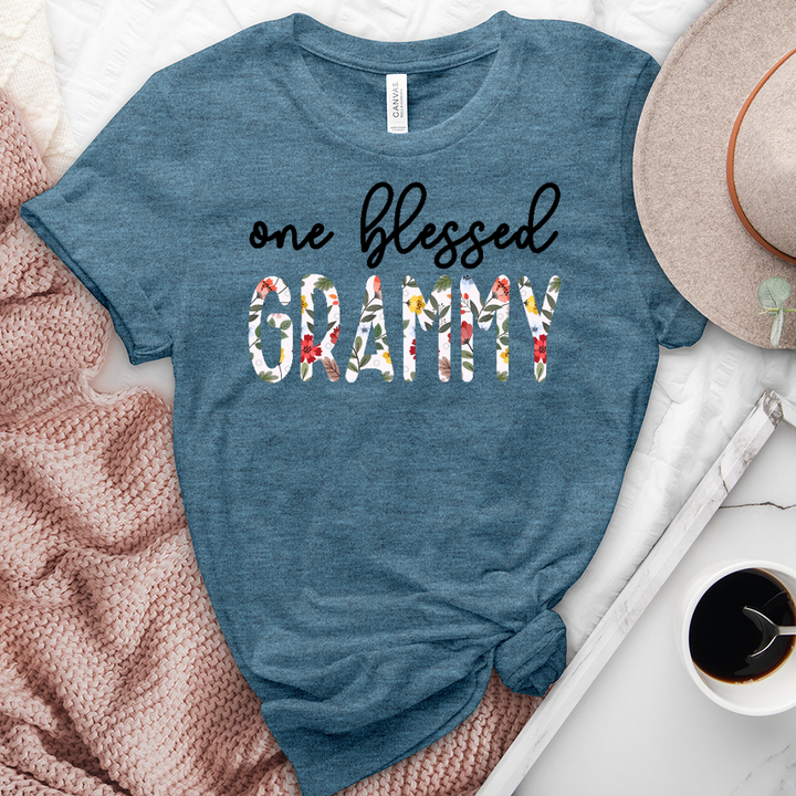 One Blessed Grammy Heathered Tee