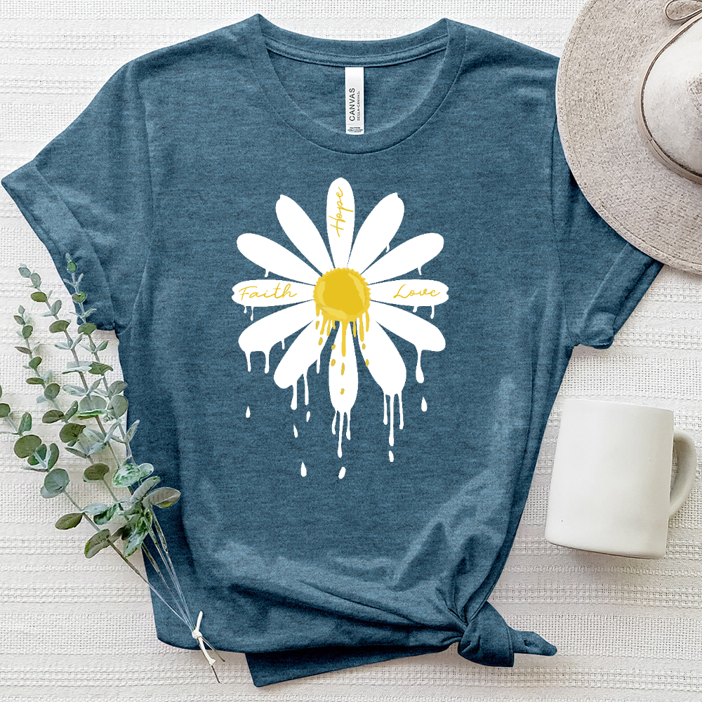 Daisy Drip Heathered Tee