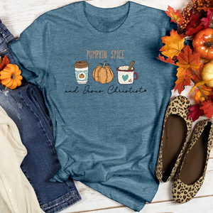 Pumpkin Spice Fall Heathered Tee