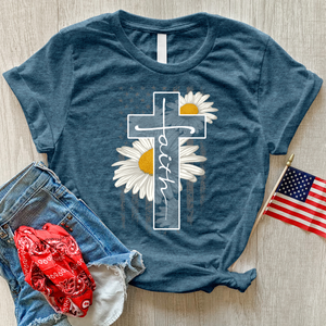 Faith Flag Heathered Tee