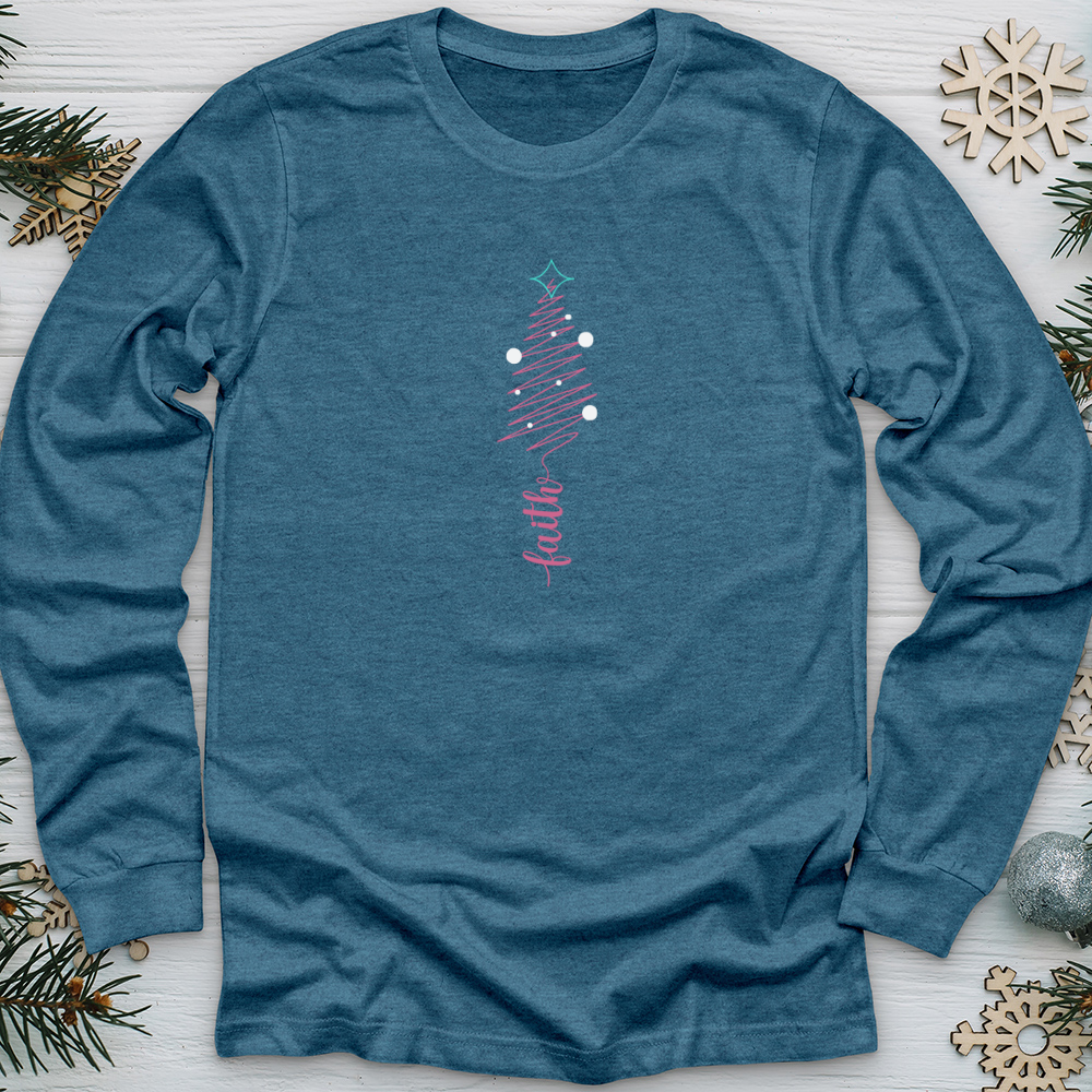 Faith Squiggly Tree Long Sleeve Tee