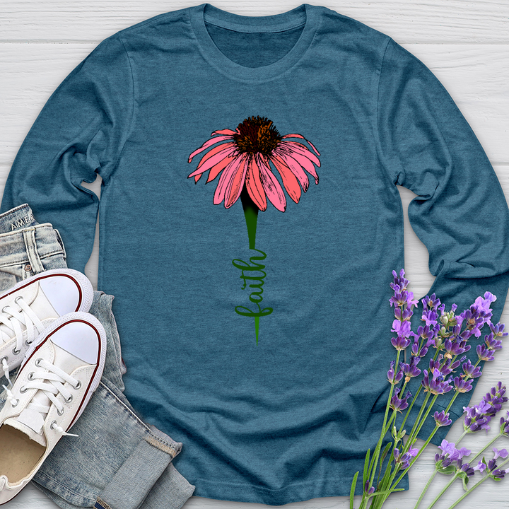 Faith Daisy Mandala Long Sleeve Tee