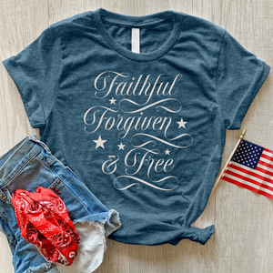 Faithful Forgiven & Free Heathered Tee