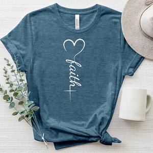 Faith Heart Heathered Tee