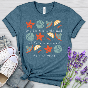 She Is at Peace Beach Heathered Tee