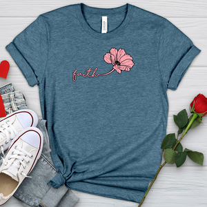 Faith Pink Rose Petal Heathered Tee