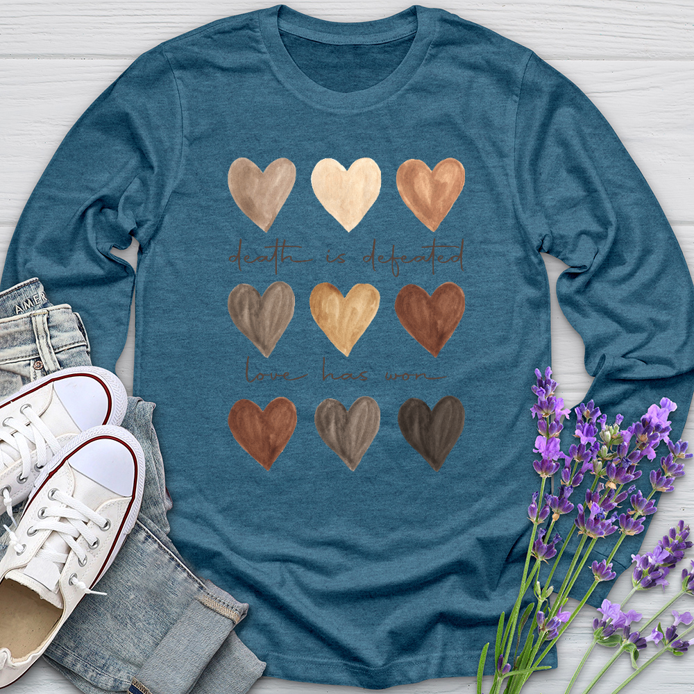Love Has Won Watercolor Long Sleeve Tee