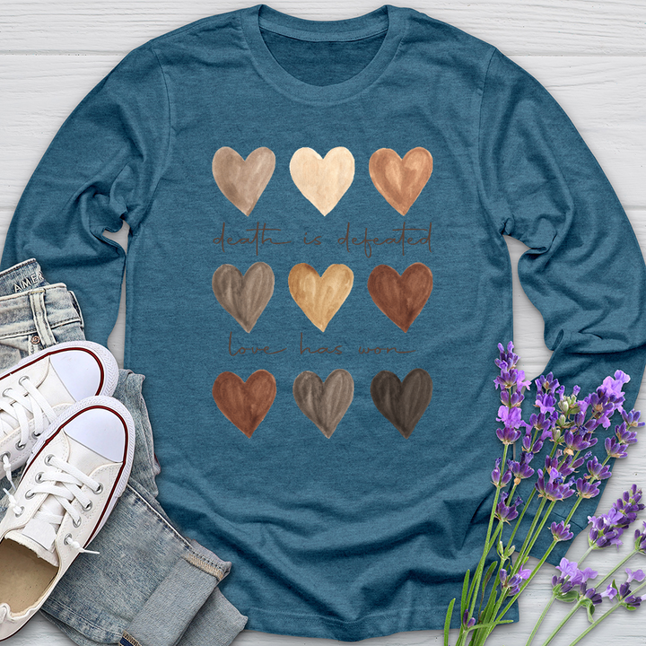 Love Has Won Watercolor Long Sleeve Tee