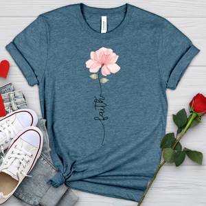 Faith Pink Rose Heathered Tee