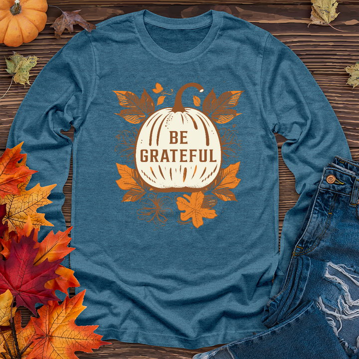 Vintage Pumpkin Leaf Delights Long Sleeve Tee