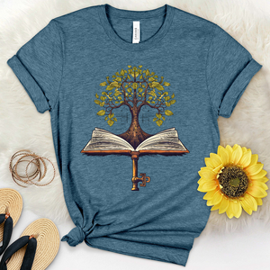 Key To Wisdom & Faith Heathered Tee