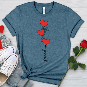 Faith Heart Balloons Heathered Tee