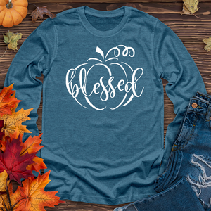 Fancy Blessed Pumpkin Long Sleeve Tee