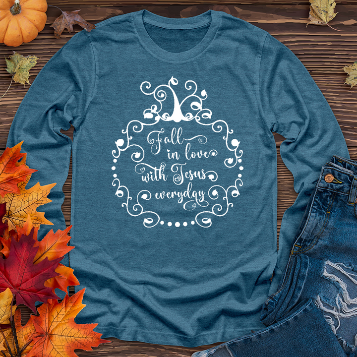 Fall in love with Jesus Long Sleeve Tee