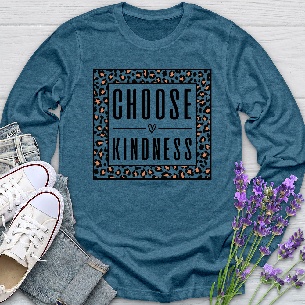 Choose Kindness Leopard Long Sleeve Tee