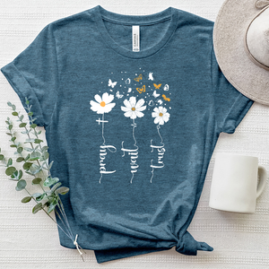 Pray Wait Trust Butterflies Heathered Tee