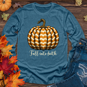 Fall Into Faith Pumpkin Long Sleeve Tee