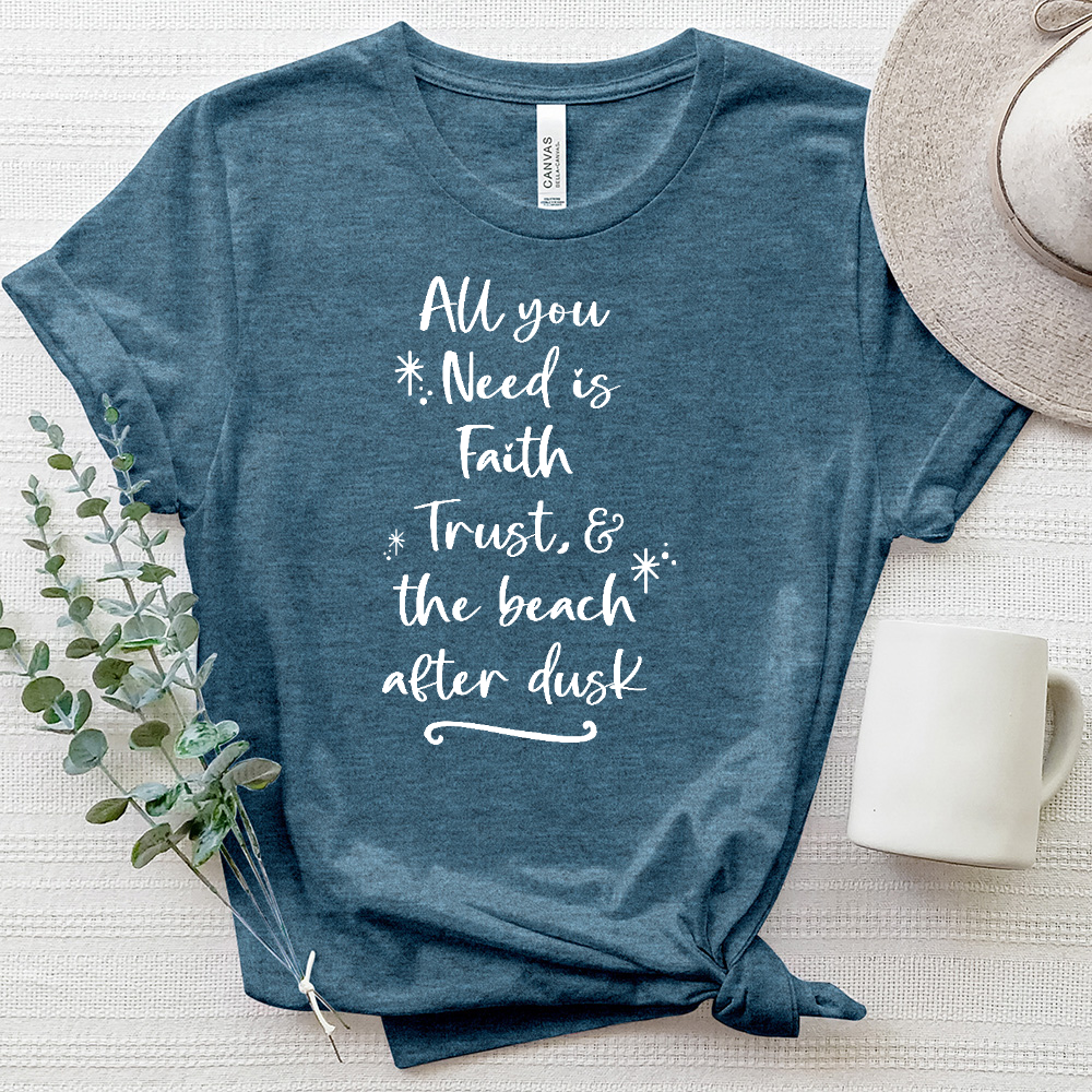 All You Need Heathered Tee