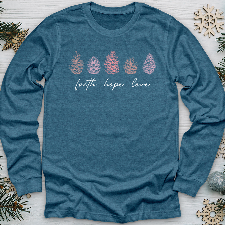 Assorted Pinecones Long Sleeve Tee