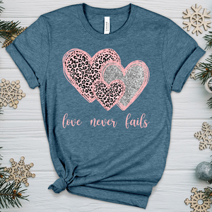 Love Never Fails Heathered Tee