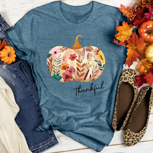 Thankful Garden Pumpkin Heathered Tee